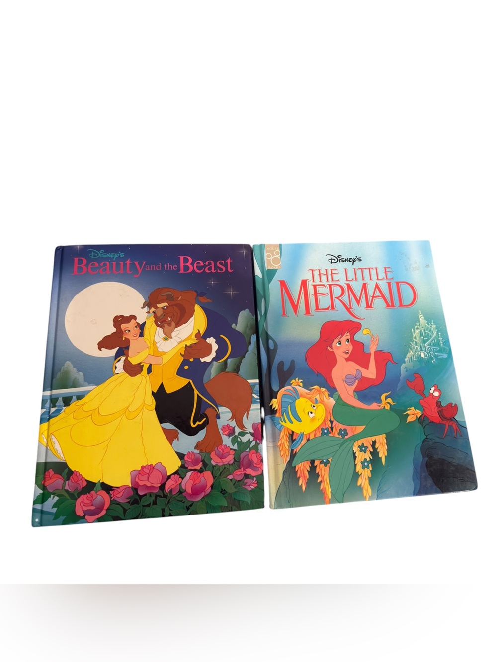 Disney Beauty and The Beast and The Little Mermaid Storybooks - Disney Bundle